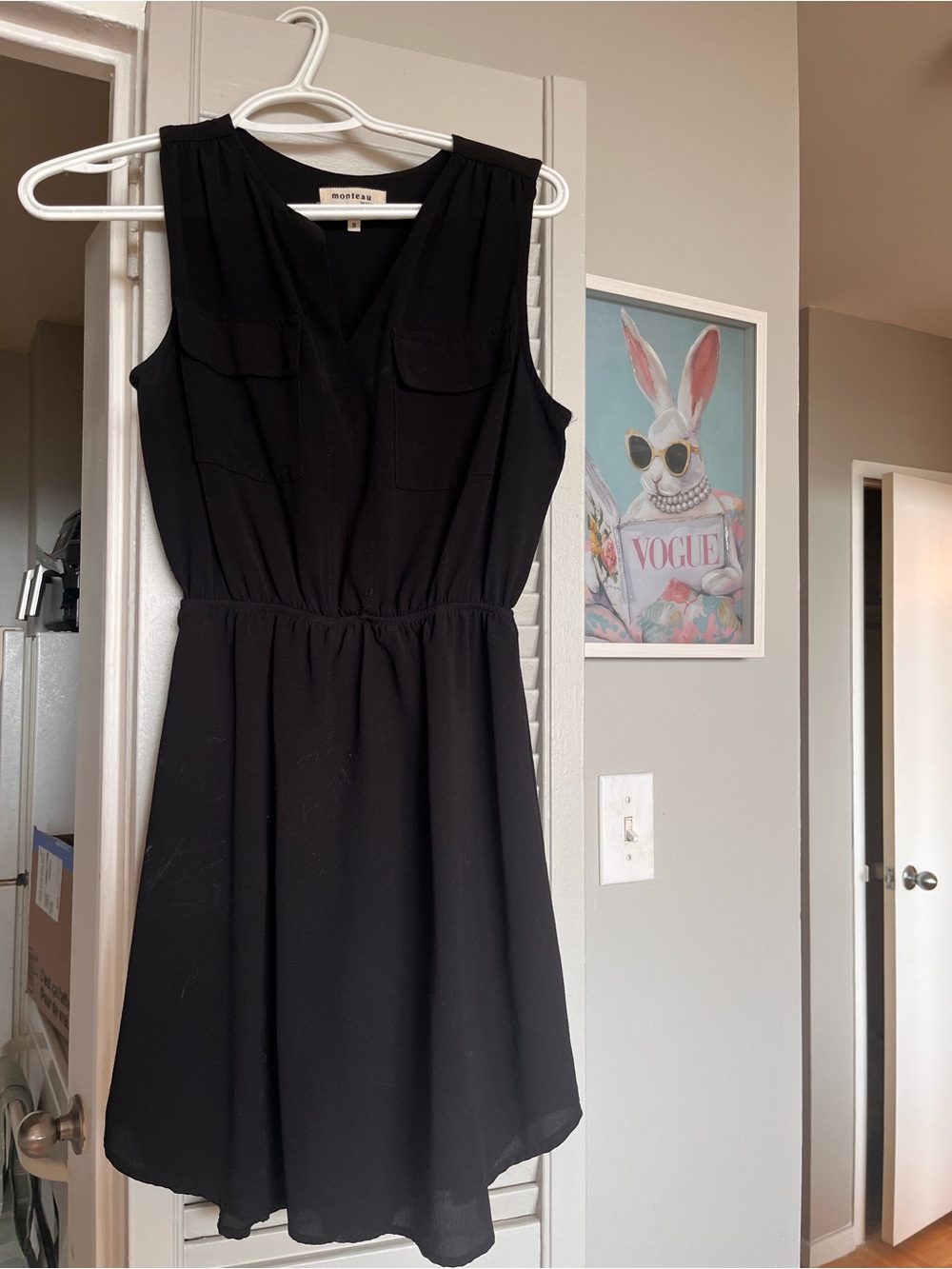 Mossimo Supply Co. Black Sleeveless V-Neck Elastic Waist Dress